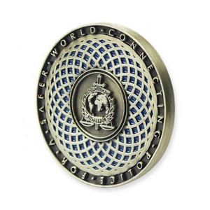 เหรียญที่ระลึกแบบกำหนดเอง ไม่มีขั้นต่ำในการสั่งผลิต ผลิตจากโลหะเคลือบทอง พร้อมพิมพ์ลายซิลค์สกรีน 3 มิติ ดีไซน์เหรียญเปล่า รับทำเหรียญที่ระลึก - Product Image 3