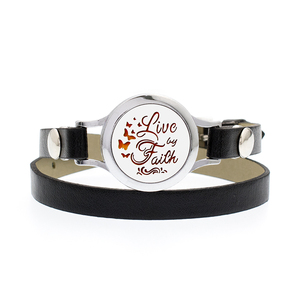 Braccialetto in Pelle PU con Diffusore <span class=keywords><strong>di</strong></span> Oli Essenziali e Profumi da 25mm, 18 Colori Disponibili, Personalizzazione Accettata - Product Image 3