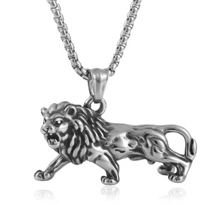 Collar con Colgante de León, Acero Inoxidable, Tono Dorado, Cadena con Dije de Animal, 3.0*60cm, Joyería de Moda para Hombre, Regalo - Product Image 5