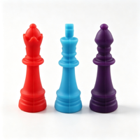 Anneau de dentition personnalisé en silicone pour bébé, motif Roi d'échecs, en silicone de qualité alimentaire, jouet de dentition pour bébé, couleur personnalisée OEM, sans BPA, pour nourrissons