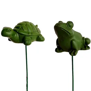 Mini Cute Turtle Frog Model Miniature Handicraft Resin Animal Decoration Landscape Fairy Garden Decoration Flower Pots Stakes