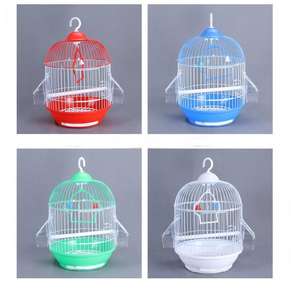 <span class=keywords><strong>Cage</strong></span> à oiseaux de style moderne <span class=keywords><strong>Cage</strong></span> d'élevage de perroquet suspendue décorative motif rouge solide pour petits animaux de taille moyenne - Product Image 3