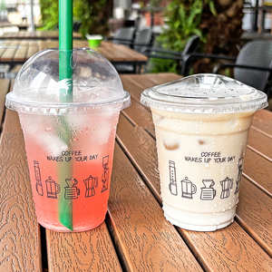 Gobelets personnalisés avec logo Dabba Cup Coupes Boba 12 oz 14 oz 16 oz 18 oz <span class=keywords><strong>20</strong></span> oz 22 oz 24 oz, gobelets en plastique PET pour café avec couvercles et logo - Product Image 6