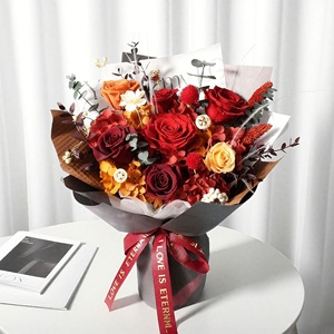 <span class=keywords><strong>Bouquet</strong></span> Immortel 5 <span class=keywords><strong>Fleurs</strong></span> <span class=keywords><strong>Séchées</strong></span> et Naturelles Fait Main Écologique Transfrontalier pour la Saint-Valentin Noël Anniversaire Cadeau - Product Image 1
