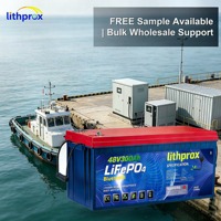 Batterie à décharge profonde 51.2V 300AH 15KW LiFePO4 de Grade A avec BMS intelligent marin Bluetooth M8 Terminal 6K Cycles CE RoHS IP67 OEM ODM