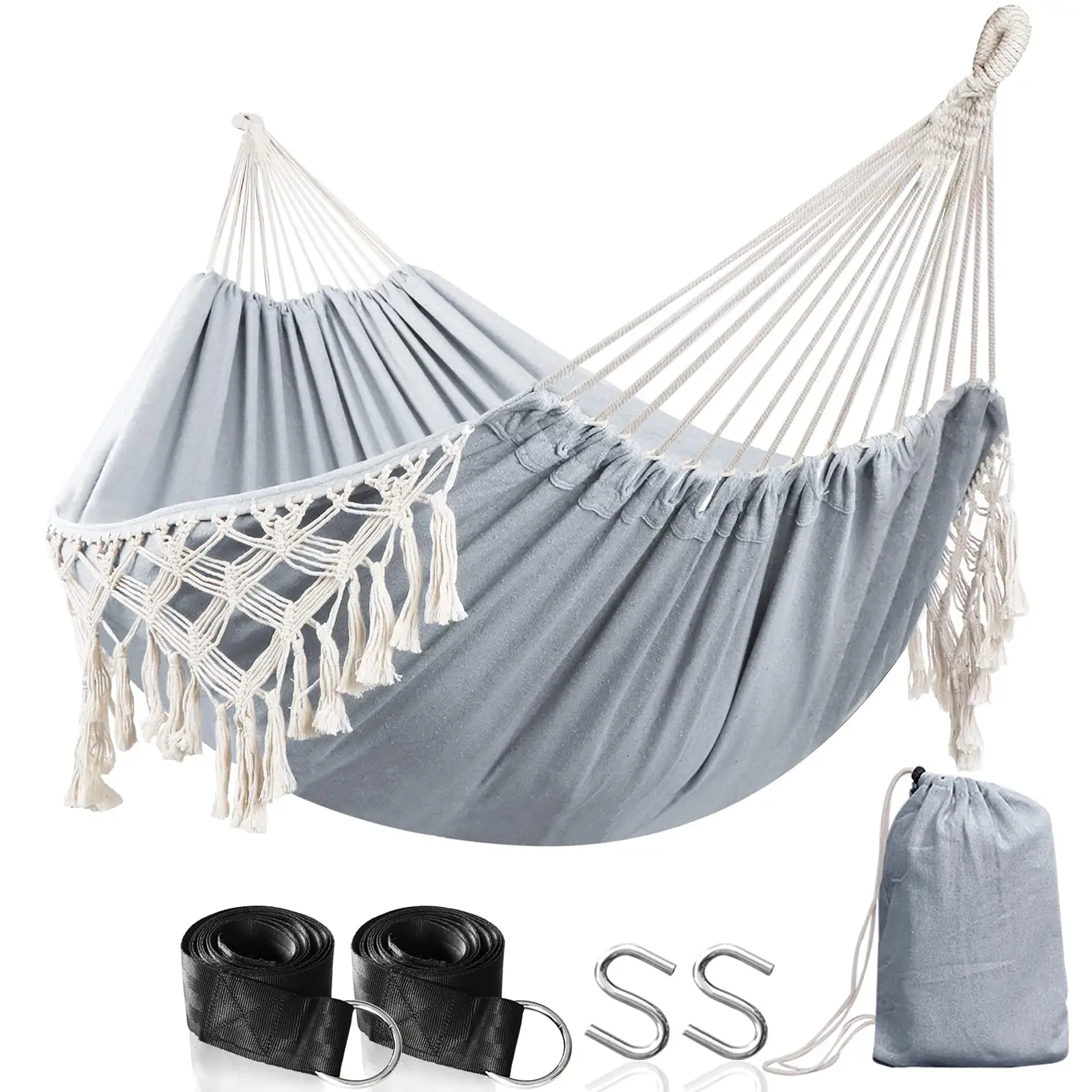 Backyard tassel garden hammock with accessories for private label wholesale