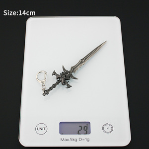 Épée Frostmourne du Roi des Liches en métal <span class=keywords><strong>Arthas</strong></span>, modèle de collection de 14 cm (5,51 pouces) pour décoration de bureau, cadeau - Product Image 2