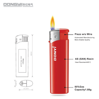 Briquets à gaz jetables en plastique bon marché briquet à flamme au butane rechargeable pour la cuisine briquet électronique unique en gros de Chine