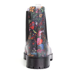 <span class=keywords><strong>Bottes</strong></span> <span class=keywords><strong>de</strong></span> <span class=keywords><strong>pluie</strong></span> pour femmes YL-1403, <span class=keywords><strong>de</strong></span> haute qualité, <span class=keywords><strong>vintage</strong></span>, antidérapantes, avec impression couleur, imperméables, à la cheville - Product Image 4