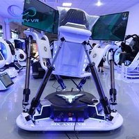 Simulateur de course automobile VR à mouvement complet 6 DoF, 3 écrans, plateforme de simulation pour un joueur, jeu de course automobile d'arcade