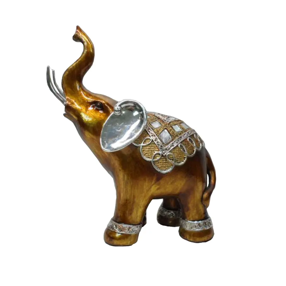2022 nuovo arrivo colore bronzo thailandia artigianato di nozze Figurine di elefante Figurine fatte a mano in poliresina