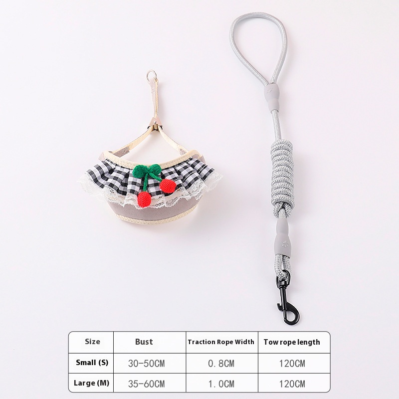 1Harnais+1 laisse Gris