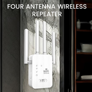 Meiweisi RE300SG Long Range 2.4GHz 300Mbps High Performance Wireless <strong>Repeater</strong> with 4x3.0dbi Antennas - Product Image 4