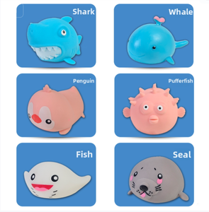 Juguetes Inflables de Animales Marinos, Regalo para Niños, Pelota Inflable de Animal Marino, Globo Blando de TPR, Juguete Antiestrés para Niños - Product Image 3