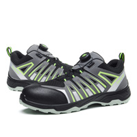 SG72-4 Zapatos de Seguridad Transpirables con Hebilla Giratoria para Hombre, Zapatos de Trabajo con Puntera de Acero Antiaplastamiento y Antipinchazos para Hombre