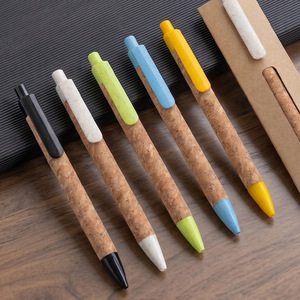 Bolígrafo Ecológico de Corcho con Botón de Presión, Regalo Corporativo Creativo, Uso General - Product Image 3