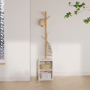 Boori Living <span class=keywords><strong>Porte</strong></span>-vêtements modulaire <span class=keywords><strong>Porte</strong></span>-<span class=keywords><strong>manteau</strong></span> détachable en bois avec organisateur en tissu et rangement pour <span class=keywords><strong>chambre</strong></span> ou salon - Product Image 2