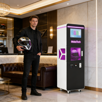 Distributeur automatique de nettoyage de casques de moto entièrement automatique, laveuse-sécheuse-désinfectante commerciale pour casques, écran tactile SDK, en acier, à monnayeur