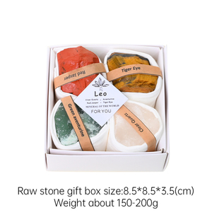 Caja de Regalo de Piedras Naturales Curativas al por Mayor, Caja de Piedras Crudas de Cristal con los 12 Signos del Zodiaco para Regalo - Product Image 2