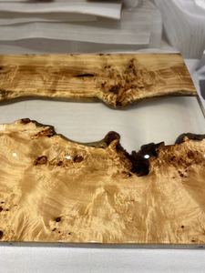 Plateau de Table en résine époxy fait à la main, en bois de peuplier, sur mesure, pour meubles de maison et entreprises, 1 pièce - Product Image 6