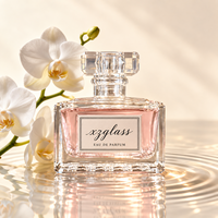 Flacon de parfum carré en verre transparent élégant, personnalisé avec logo, de luxe, pour hôtel, spa, parfumerie, directement de l'usine