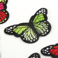 Patch Bordir Desain Kupu-kupu Multi Warna untuk Pakaian, Laris Terjual