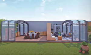 Cubierta de seguridad automática retráctil para piscina, cúpula personalizada, cubierta dura para piscina, función solar eléctrica, casa móvil de cristal para solárium - Product Image 4