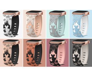 Bracelet de montre en silicone double, gravé au laser, château <span class=keywords><strong>Mickey</strong></span>, pour bracelet de montre <span class=keywords><strong>Apple</strong></span>, pour <span class=keywords><strong>Apple</strong></span> <span class=keywords><strong>Watch</strong></span> Series 11 10 9 8 7 6 5 4 3 SE Ultra 2 - Product Image 3