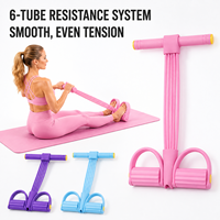 Pédalier à 6 tubes en TPE personnalisable avec logo et poignée texturée pour exercices abdominaux et rame assise