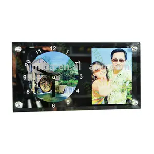 Mida 30 CM x 16 CM Glas Rahmen für Sublimation mit Uhr