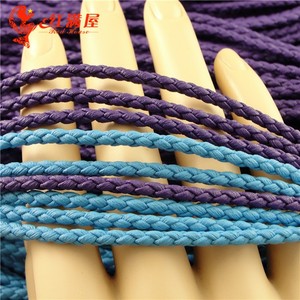 Red House Braided Leather <b>Rope</b> Round Soft Cowhide Jewelry Making Material For Necklace <b>Bracelet</b> DIY Craft Supplies - Product Image 2