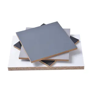 热卖哑光浅灰色聚酯层压家具中密度纤维板