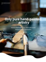 Peinture à l'huile faite à la main sur toile, style crème français, technique impasto, écologique, imperméable, taille personnalisable, grande taille, vente en gros