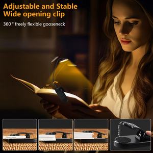Lampe de lecture légère, flexible, à intensité réglable, protection des yeux, à clipser, rechargeable par type C, lampe de lecture de nuit - Product Image 6