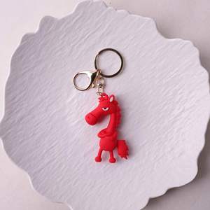 Horse Keychain Bag Charm 3D Horse Shaped Plastic Ornament Lucky Mascot Cool Black <b>Doll</b> - Product Image 4