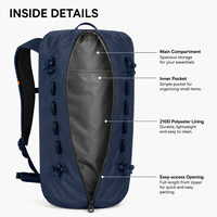 Sac à dos de camping personnalisé à chargement frontal, multi-couches, sac d'extérieur 22L, léger et confortable pour la randonnée
