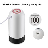 Pompe à eau automatique rechargeable, distributeur d'eau portable et durable en plastique avec chargement USB pour bouteilles d'eau potable