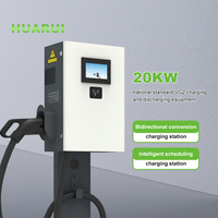 Borne de recharge murale pour véhicules électriques, colonne de charge rapide DC, norme nationale GB, 20 kW, commerciale, un seul pistolet, 80 A
