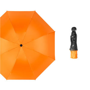 Parapluie Automatique Uni avec Logo, Protection UV, Pliant en Bois et Acier, Vente en Gros, 8 Baleines, <span class=keywords><strong>Prix</strong></span> Bas, Promotionnel, <span class=keywords><strong>Orange</strong></span> - Product Image 5