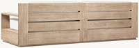 Mobilier d'extérieur contemporain Offre Spéciale à la mode canapé en teck 2 places personnalisable en bois par tous les temps