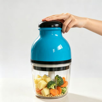 Nouveau design, mini robot culinaire électrique multicolore pour bébé, lames en acier inoxydable, 250W, mixeur multifonction, presse-agrumes, plastique