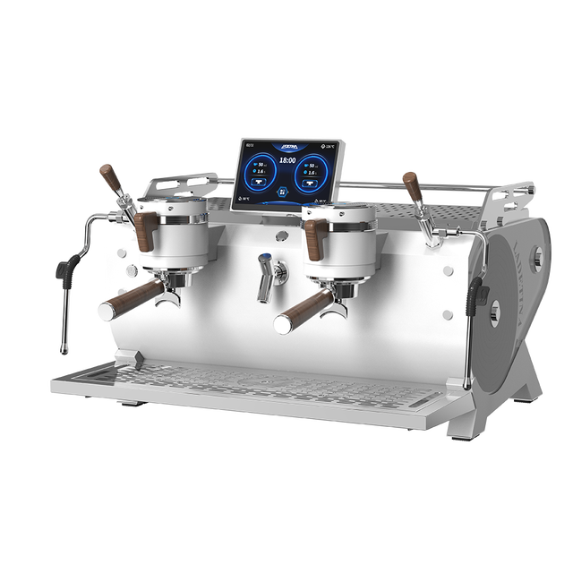 Myth Commercial Dual Group Espresso Machine Best 7L Boiler Touch Screen Stainless Steel Housing White Commercial Coffee Machine