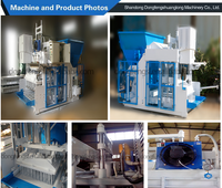 Machine mobile de fabrication de blocs de béton QMY10-15, ligne de production de briques creuses, commande hydraulique PLC, composant moteur central