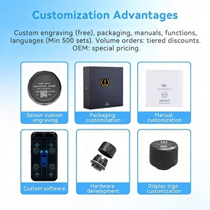 Monitor <span class=keywords><strong>de</strong></span> Presión <span class=keywords><strong>de</strong></span> Neumáticos TPMS BLE 5.0 Antirrobo para Automóvil, Resistente al Agua, con Sensor Incorporado, Compatible con Aplicaciones Móviles Android e iOS - Product Image 5