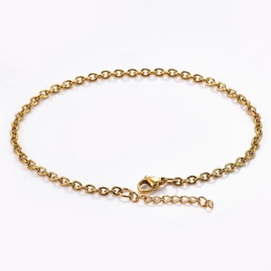 Bracelet Rolo Link O, largeur de chaîne 1,5/1,9/2,3/4,2 mm, acier inoxydable, couleur or, pour femmes et hommes, bijoux, cadeau - Product Image 5