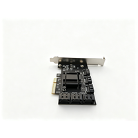 Tarjeta de Expansión PCIe 3.0 x2 a 9 SATA3, Controlador ASMedia PCIe STA de 6Gb/s, Sin RAID, para Escritorio, Compatible con Hot Swap