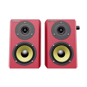 Haut-parleurs de bureau pour PC, ordinateur portable, moniteur, jeux vidéo, avec alimentation USB 2.0, AUX 3,5 mm, rouge cool - Product Image 4