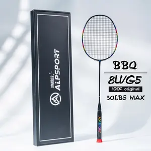 ALP BBQ2.0 8U Super Light Titanium Alloy 100% Full Carbon Fiber 24-30Lbs Strung Shock Absorption Technology Badminton Racket