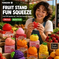 TONGXIN Fruits frais TPR Jumbo Squishy Fraise Cerise Citrouille Pêche Orange Raisin Ananas Cadeau de bureau à collectionner Vente en gros OEM