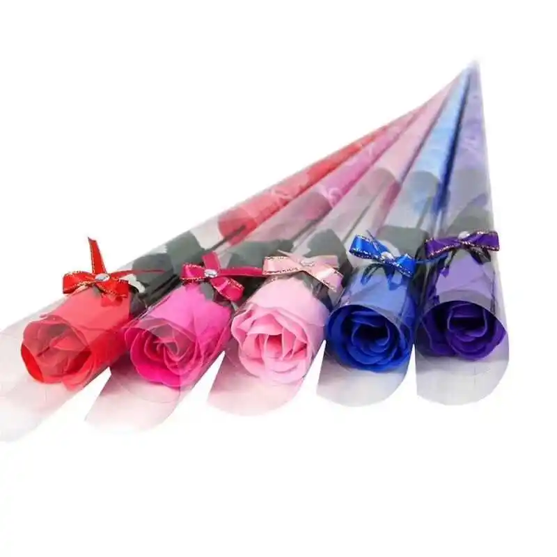 Wholesale Artificial Flower Single Rose Soap Artificial Rose For Valentine's Day Single Soap Rose